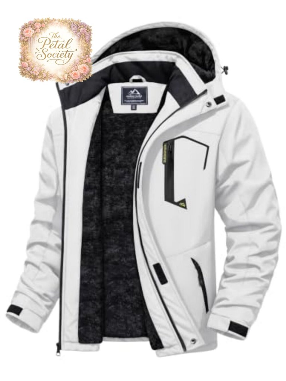 Men's Water Resistant Ski Snow Jacket Fleece Lined Hooded Parka Windproof